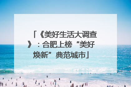 《美好生活大调查》：合肥上榜“美好焕新”典范城市