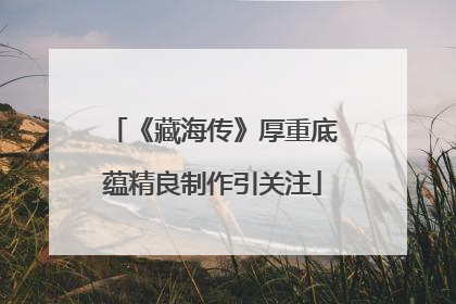 《藏海传》厚重底蕴精良制作引关注
