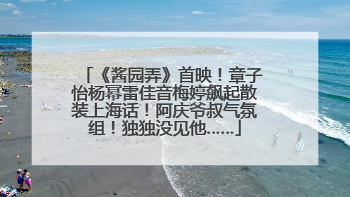 《酱园弄》首映！章子怡杨幂雷佳音梅婷飙起散装上海话！阿庆爷叔气氛组！独独没见他……