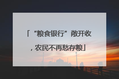 “粮食银行”敞开收，农民不再愁存粮
