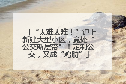 “太难太难！”沪上新建大型小区，竟处“公交断层带”！定制公交，又成“鸡肋”