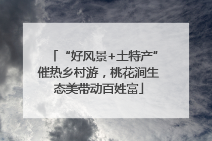 “好风景+土特产”催热乡村游，桃花涧生态美带动百姓富