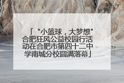 “小篮球，大梦想”合肥狂风公益校园行活动在合肥市第四十二中学南城分校圆满落幕