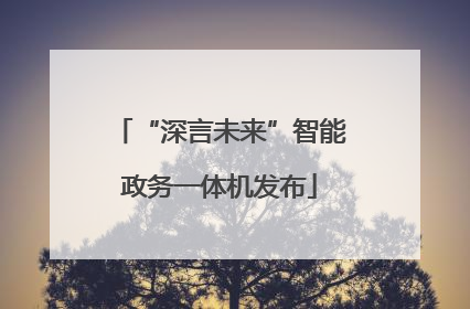 “深言未来”智能政务一体机发布