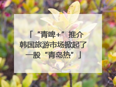 “青啤+”推介 韩国旅游市场掀起了一股“青岛热”