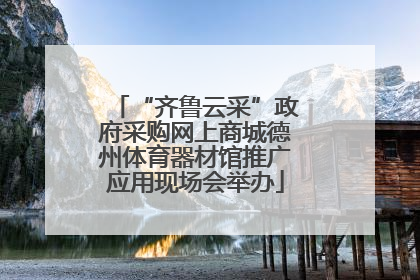 “齐鲁云采”政府采购网上商城德州体育器材馆推广应用现场会举办
