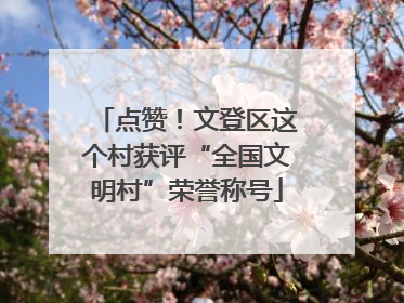 点赞！文登区这个村获评“全国文明村”荣誉称号