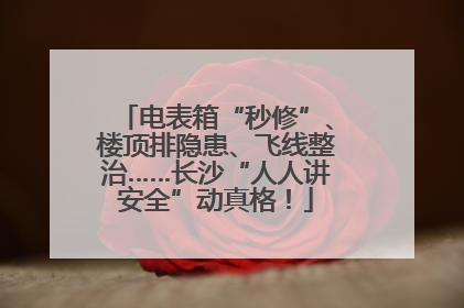 电表箱“秒修”、楼顶排隐患、飞线整治……长沙“人人讲安全”动真格！