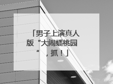 男子上演真人版“大闹蟠桃园”，抓！