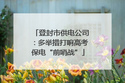 登封市供电公司：多举措打响高考保电“前哨战”