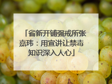 省新开铺强戒所张嘉玮：用宣讲让禁毒知识深入人心