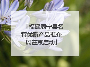 福建周宁县名特优新产品推介周在京启动