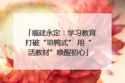 福建永定：学习教育打破“填鸭式” 用“活教材”唤醒初心
