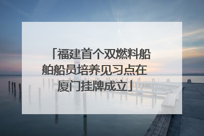 福建首个双燃料船舶船员培养见习点在厦门挂牌成立