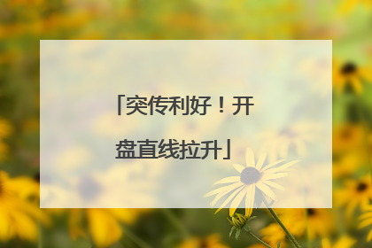 突传利好！开盘直线拉升