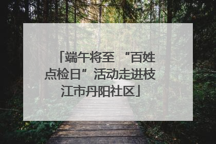 端午将至 “百姓点检日”活动走进枝江市丹阳社区
