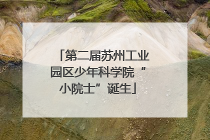 第二届苏州工业园区少年科学院“小院士”诞生