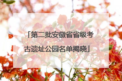 第二批安徽省省级考古遗址公园名单揭晓