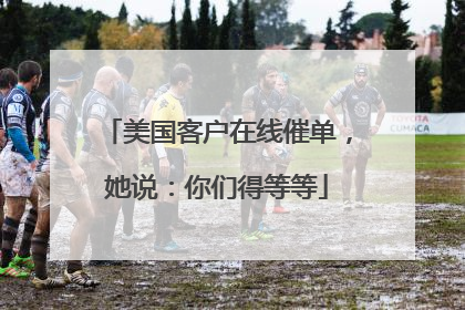 美国客户在线催单，她说：你们得等等