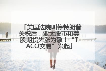 美国法院叫停特朗普关税后，亚太股市和美股期货先涨为敬！“TACO交易”兴起