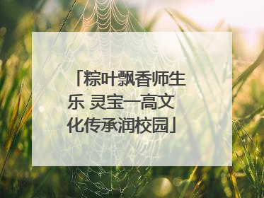 粽叶飘香师生乐 灵宝一高文化传承润校园