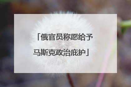 俄官员称愿给予马斯克政治庇护