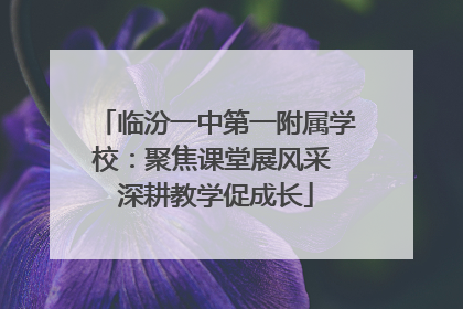 临汾一中第一附属学校：聚焦课堂展风采 深耕教学促成长