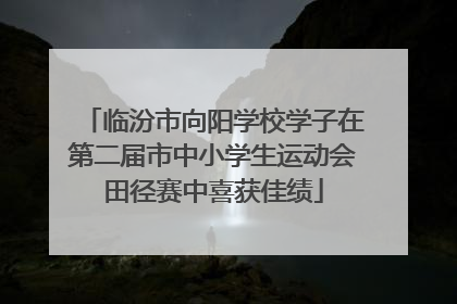 临汾市向阳学校学子在第二届市中小学生运动会田径赛中喜获佳绩