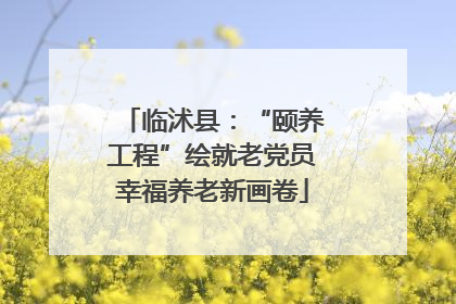 临沭县：“颐养工程”绘就老党员幸福养老新画卷