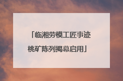 临湘劳模工匠事迹桃矿陈列揭幕启用