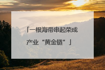 一根海带串起荣成产业“黄金链”