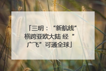 三明：“新航线”横跨亚欧大陆 经“广飞”可通全球