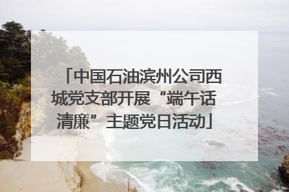 中国石油滨州公司西城党支部开展“端午话清廉”主题党日活动