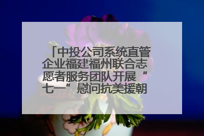 中投公司系统直管企业福建福州联合志愿者服务团队开展“七一”慰问抗美援朝老党员活动