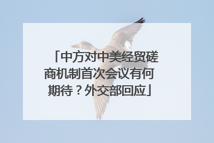 中方对中美经贸磋商机制首次会议有何期待？外交部回应