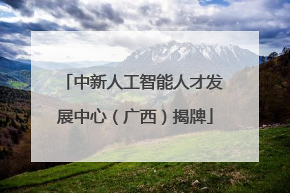 中新人工智能人才发展中心（广西）揭牌