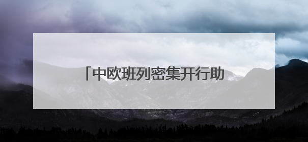 中欧班列密集开行助推“落地经济” 激活周边地区发展新动能