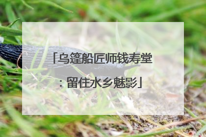 乌篷船匠师钱寿堂：留住水乡魅影