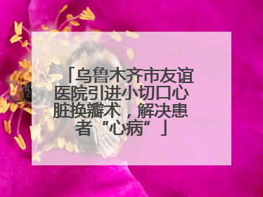 乌鲁木齐市友谊医院引进小切口心脏换瓣术，解决患者“心病”