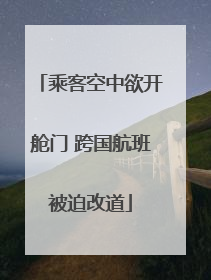 乘客空中欲开舱门 跨国航班被迫改道