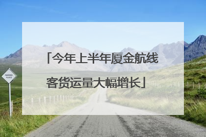 今年上半年厦金航线客货运量大幅增长
