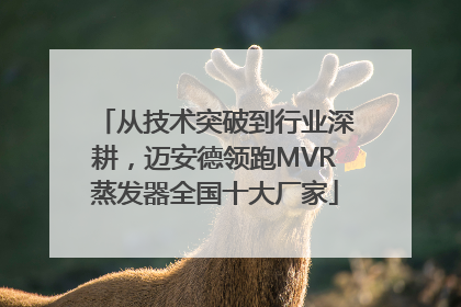 从技术突破到行业深耕，迈安德领跑MVR蒸发器全国十大厂家