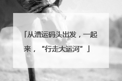 从漕运码头出发，一起来，“行走大运河”