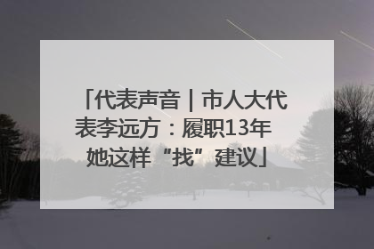 代表声音｜市人大代表李远方：履职13年 她这样“找”建议