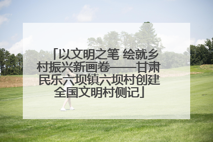 以文明之笔 绘就乡村振兴新画卷——甘肃民乐六坝镇六坝村创建全国文明村侧记