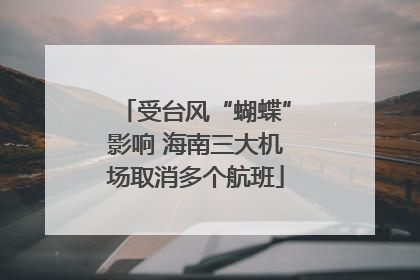 受台风“蝴蝶”影响 海南三大机场取消多个航班