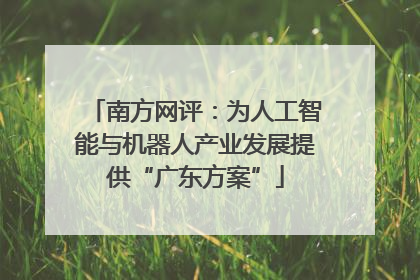 南方网评：为人工智能与机器人产业发展提供“广东方案”