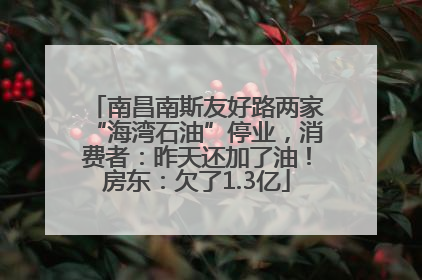 南昌南斯友好路两家“海湾石油”停业，消费者：昨天还加了油！房东：欠了1.3亿