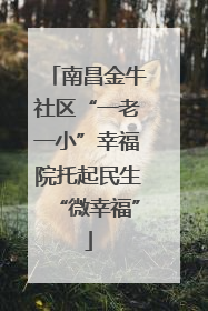 南昌金牛社区“一老一小”幸福院托起民生“微幸福”