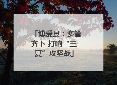 博爱县：多管齐下 打响“三夏”攻坚战